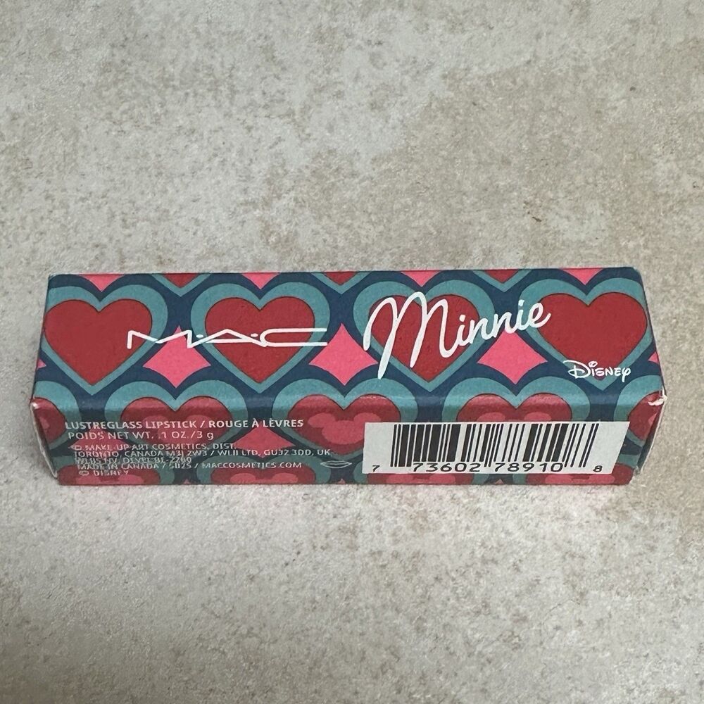 MAC M.A.C.  Disney Minnie Lustreglass  Red Minnie Woo Lipstick Limited Edition - Picture 6 of 9